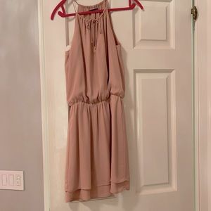 Blush halter dress